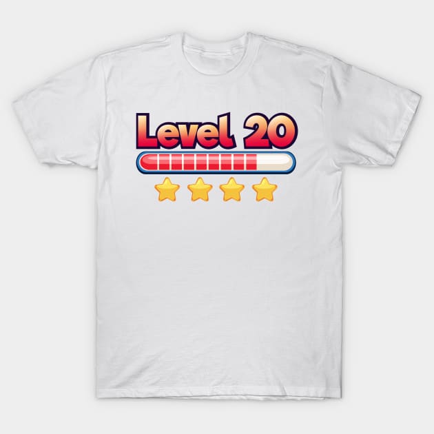 Level 20 Unlocked 🎮🕹️ T-Shirt by JohnRelo